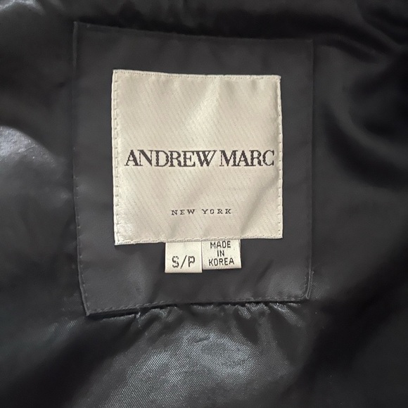 Andrew Marc Black Jacket with Fur Trim - Picture 2 of 2